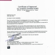 Сертификат от организаторов выставки MDD EXPO (Париж)