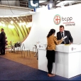 Exhibition stand of "Borshchahivskiy Chemical-Pharmaceutical Plant", exhibition CPhI SOUTH AMERICA 2013 in Sao Paulo, Brazil