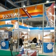 Exhibition stand of "Rigas sprotes" company, exhibition PRODEXPO-2015 in Moscow