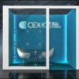 Kompānijas "CEX IO" stends izstādē ECOM21 2015 Rīgā