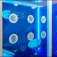 Kompānijas "CEX IO" stends izstādē ECOM21 2015 Rīgā