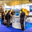 Exhibition stand of "Severo-Kurilsk Seiner Fleet Base" company, exhibition SEAFOOD EXPO GLOBAL 2016 in Brussels