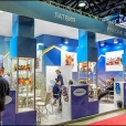 Exhibition stand of "Rigas sprotes" company, exhibition WORLD FOOD MOSCOW-2016 in Moscow