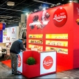 Exhibition stand of "LAIMA" (Orkla) company, exhibition ISM 2017 in Cologne