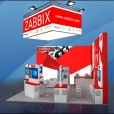 Kompānijas "Zabbix" stends izstādē CEBIT 2018 Hanoverā 