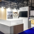 Kompānijas "Flight Consulting Group" stends izstādē EBACE 2019 Ženēvā