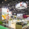 Exhibition stand of "The Latvian Dairy Committee", exhibition WORLD FOOD UKRAINE 2021 in Kiev