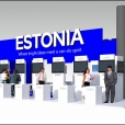 National stand of Estonia, exhibition MWC 2023 in Barcelona