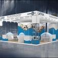 Exhibition stand of "The Union of Fish Processing Industry", exhibition ANUGA 2013 in Cologne