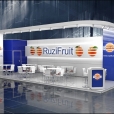 Exhibition stand of "Ruzi Fruit" company, exhibition FRUIT LOGISTICA 2014 in Berlin