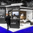 Exhibition stand of "Satcom1" company, exhibition EBACE 2015 in Geneva