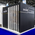 Exhibition stand of "Satcom1" company, exhibition EBACE 2015 in Geneva