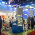 Exhibition stand of "Rigas sprotes" company, exhibition WORLD FOOD MOSCOW-2015 in Moscow
