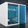 Exhibition stand of "CEX IO" company, exhibition ECOM21 2015 in Riga