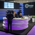 Exhibition stand of "Borshchahivskiy Chemical-Pharmaceutical Plant", exhibition CPhI WORLDWIDE 2016 in Barcelona