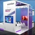 Exhibition stand of "Accenture" company, exhibition HEALTH AND CARE INNOVATION EXPO 2017 in Manchester