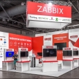Exhibition stand of "Zabbix", exhibition CEBIT 2018 in Hannover 