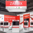 Exhibition stand of "Zabbix", exhibition CEBIT 2018 in Hannover 