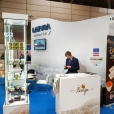 Exhibition stand of "The Union of Fish Processing Industry", exhibition FOODEX 2019 in Tokyo