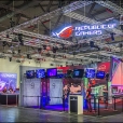 Exhibition stand of "ASUS" company, exhibition GAMESCOM 2018 in Cologne
