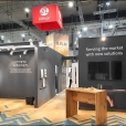 Exhibition stand of "Valinge" company, exhibition DOMOTEX 2020 in Hannover