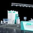 Exhibition stand of "JSW" company, exhibition COMPOUNDING WORLD 2021 in Essen