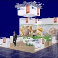 Exhibition stand of "The Latvian Dairy Committee", exhibition WORLD FOOD UKRAINE 2021 in Kiev