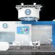 Exhibition stand of "Fincoma" company, exhibition HANNOVER MESSE 2023 in Hannover