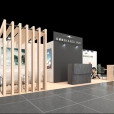 Exhibition stand of "Omni Handling" company, exhibition EBACE 2023 in Geneva