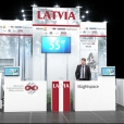Стенд Латвии на выставке DSEI 2023 в Лондоне