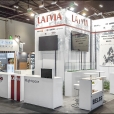 Stand of The Federation of Security and Defence Industries of Latvia, exhibition DSEI 2023 in London