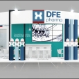 Kompānijas "DFE Pharma" stends izstādē CPHI WORLDWIDE 2023  Barselonā