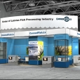 Exhibition stand of "The Union of Fish Processing Industry", exhibition EUROPEAN SEAFOOD EXPOSITION 2011 in Brussels